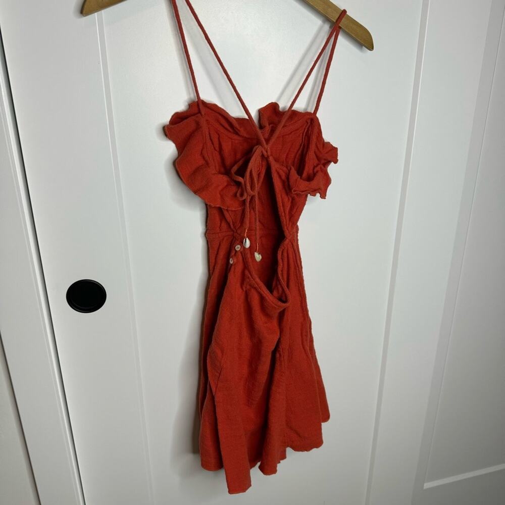 Free People “More than a Mini” Orange Mini Dress - Picture 4 of 8